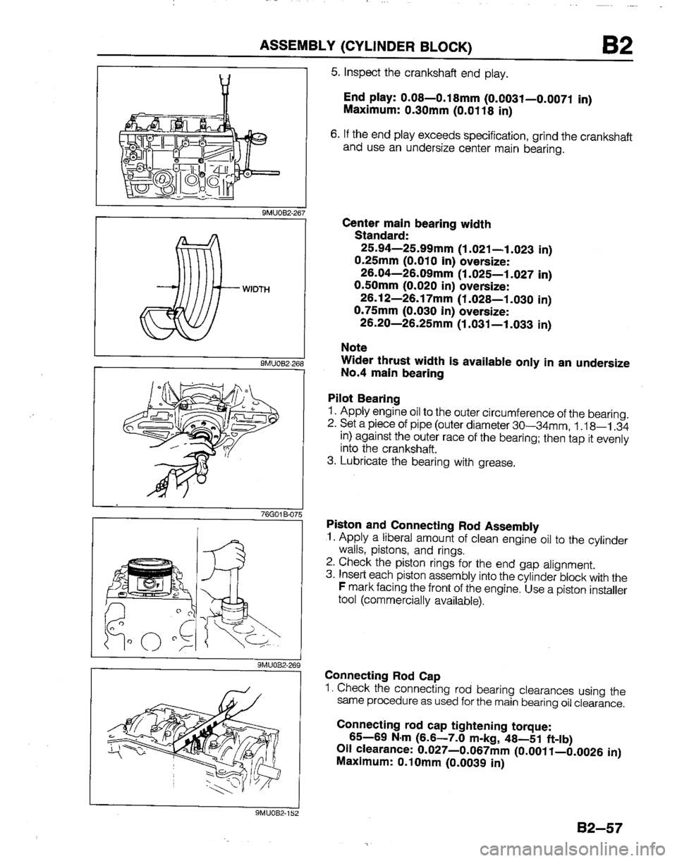 MAZDA B2200 1992  Workshop Manual 