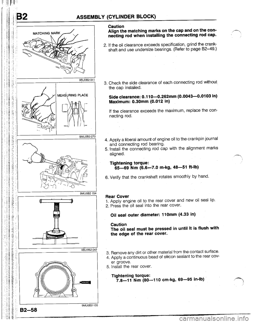 MAZDA B2200 1992  Workshop Manual 