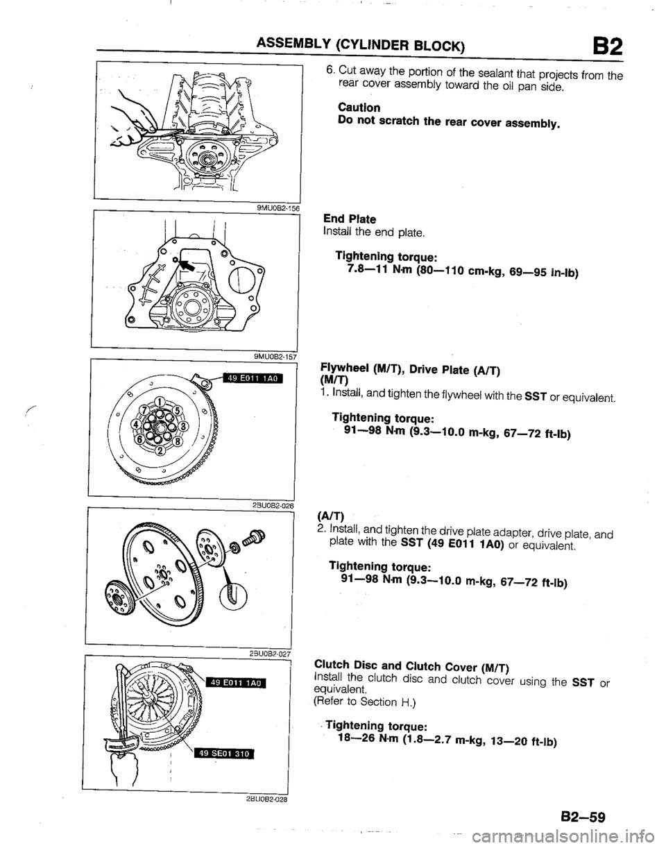MAZDA B2200 1992  Workshop Manual 