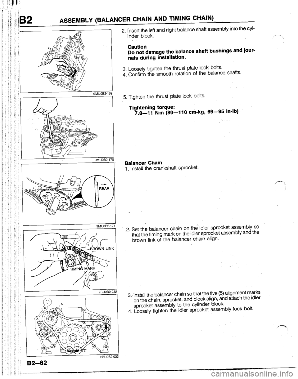 MAZDA B2200 1992  Workshop Manual 