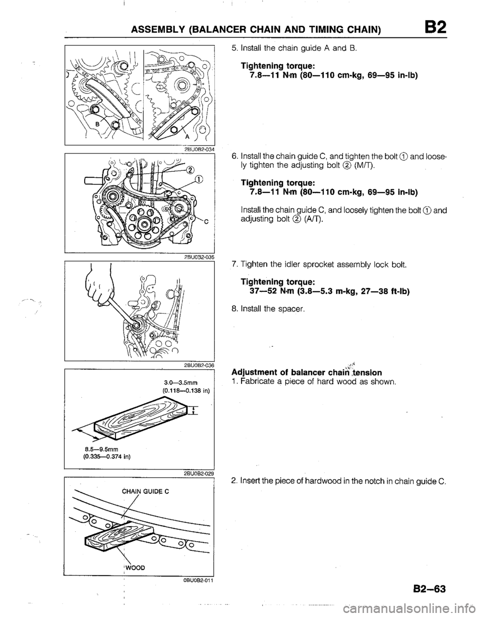 MAZDA B2200 1992  Workshop Manual 