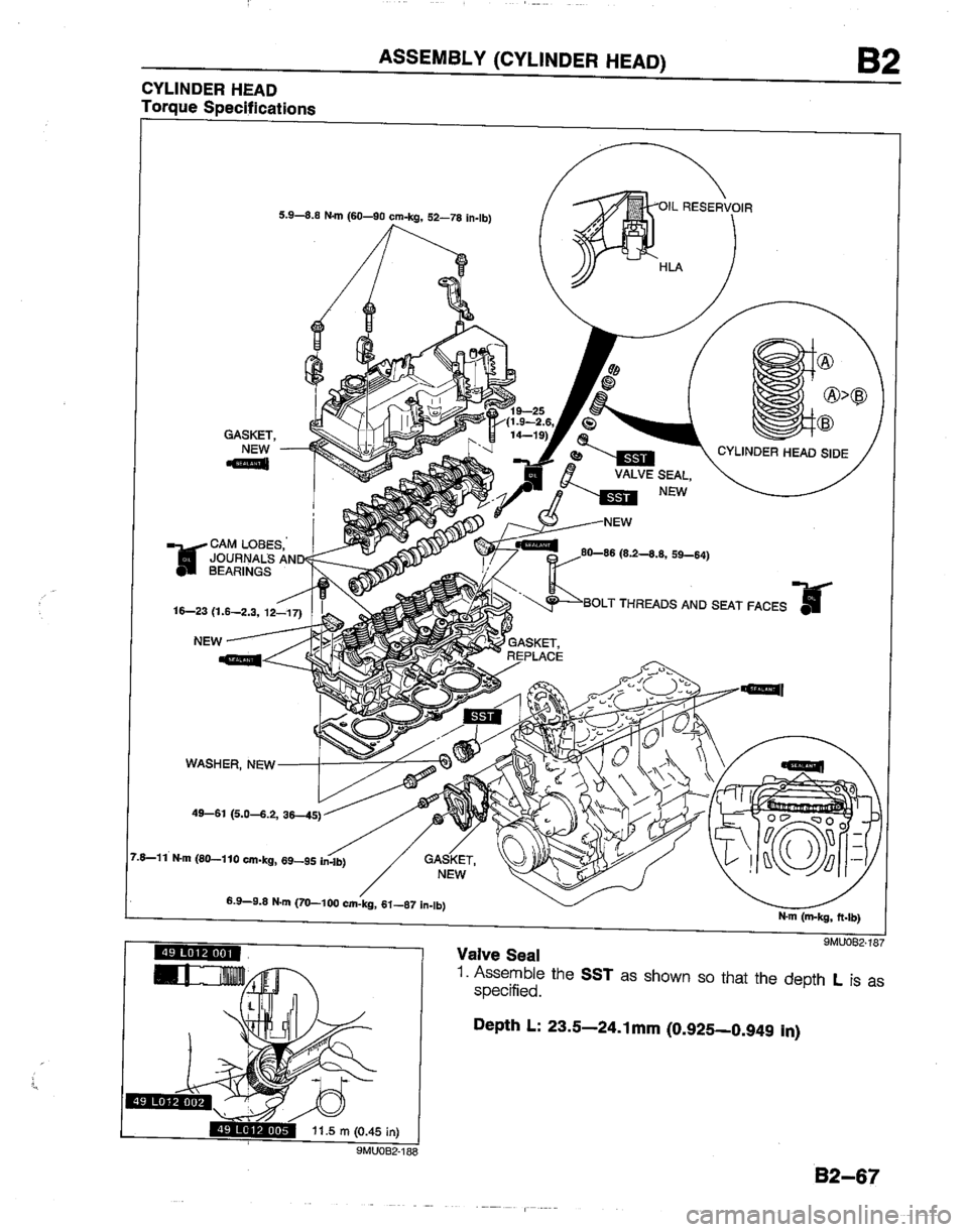 MAZDA B2200 1992  Workshop Manual 