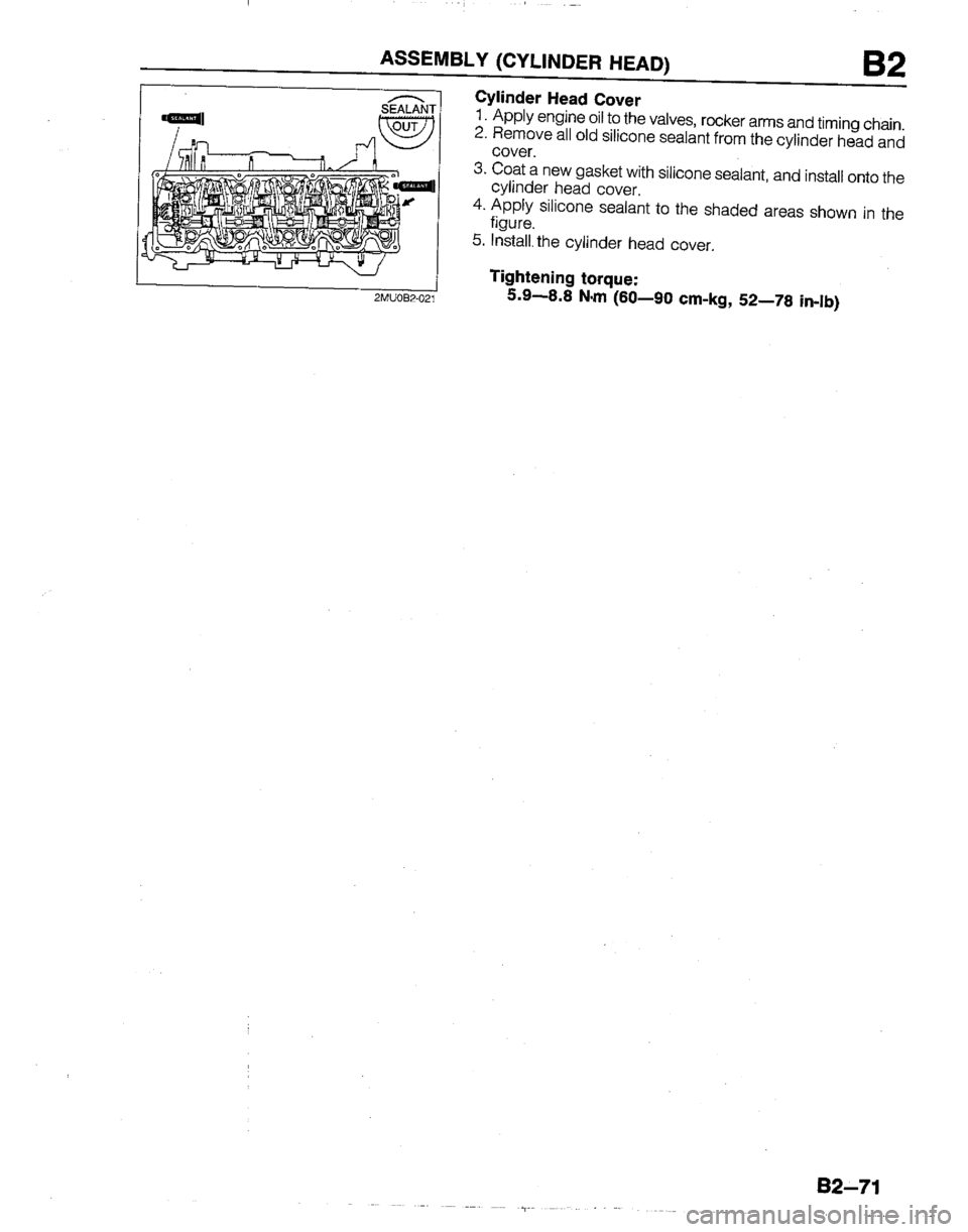 MAZDA B2200 1992  Workshop Manual 