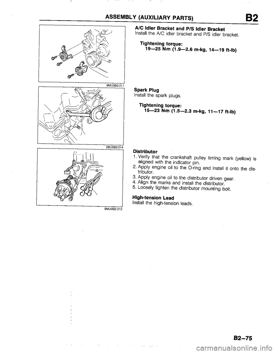 MAZDA B2200 1992  Workshop Manual 