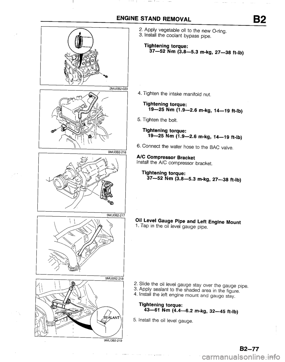 MAZDA B2200 1992  Workshop Manual 