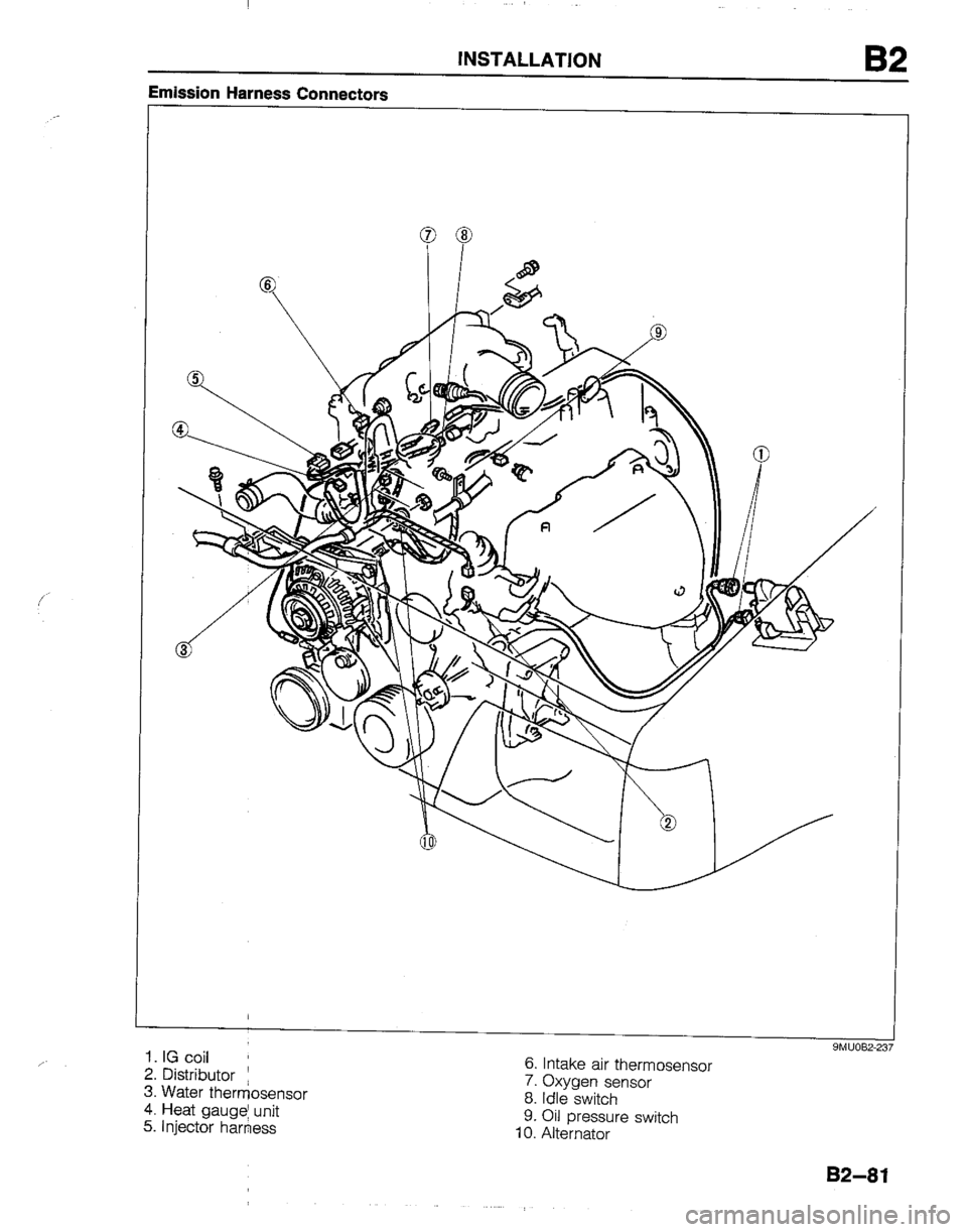 MAZDA B2200 1992  Workshop Manual 