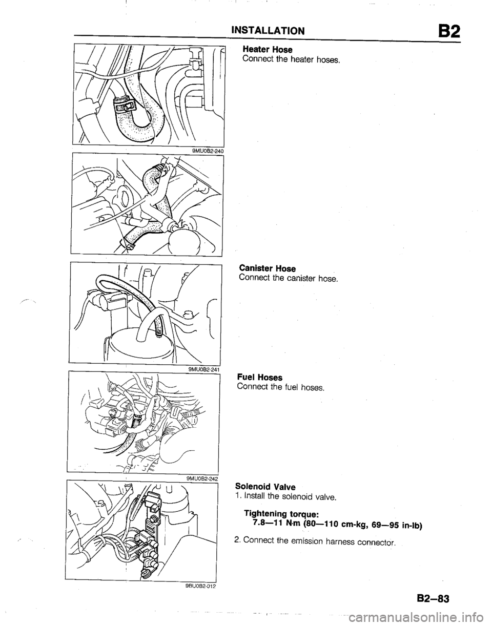 MAZDA B2200 1992  Workshop Manual 