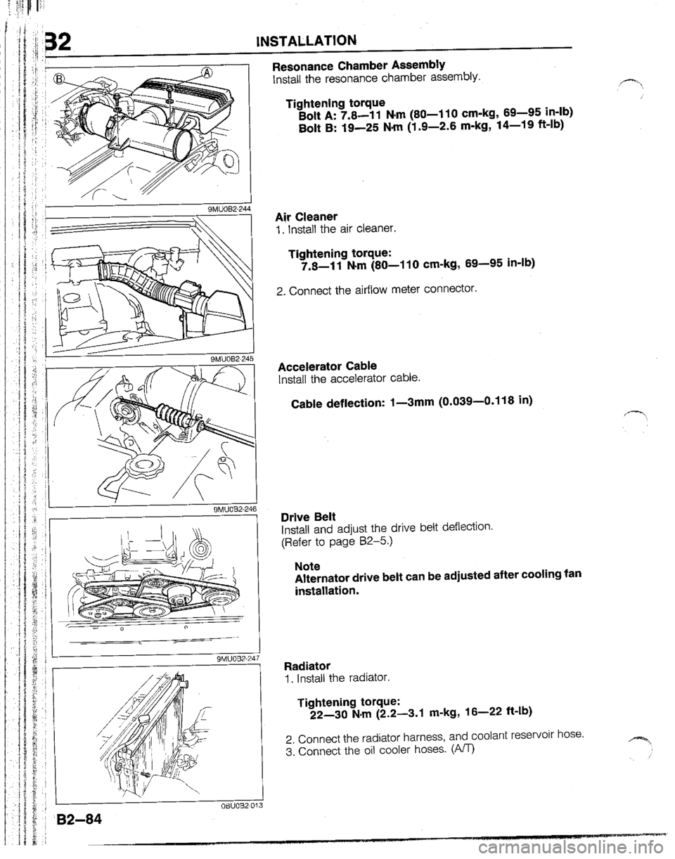 MAZDA B2200 1992  Workshop Manual 