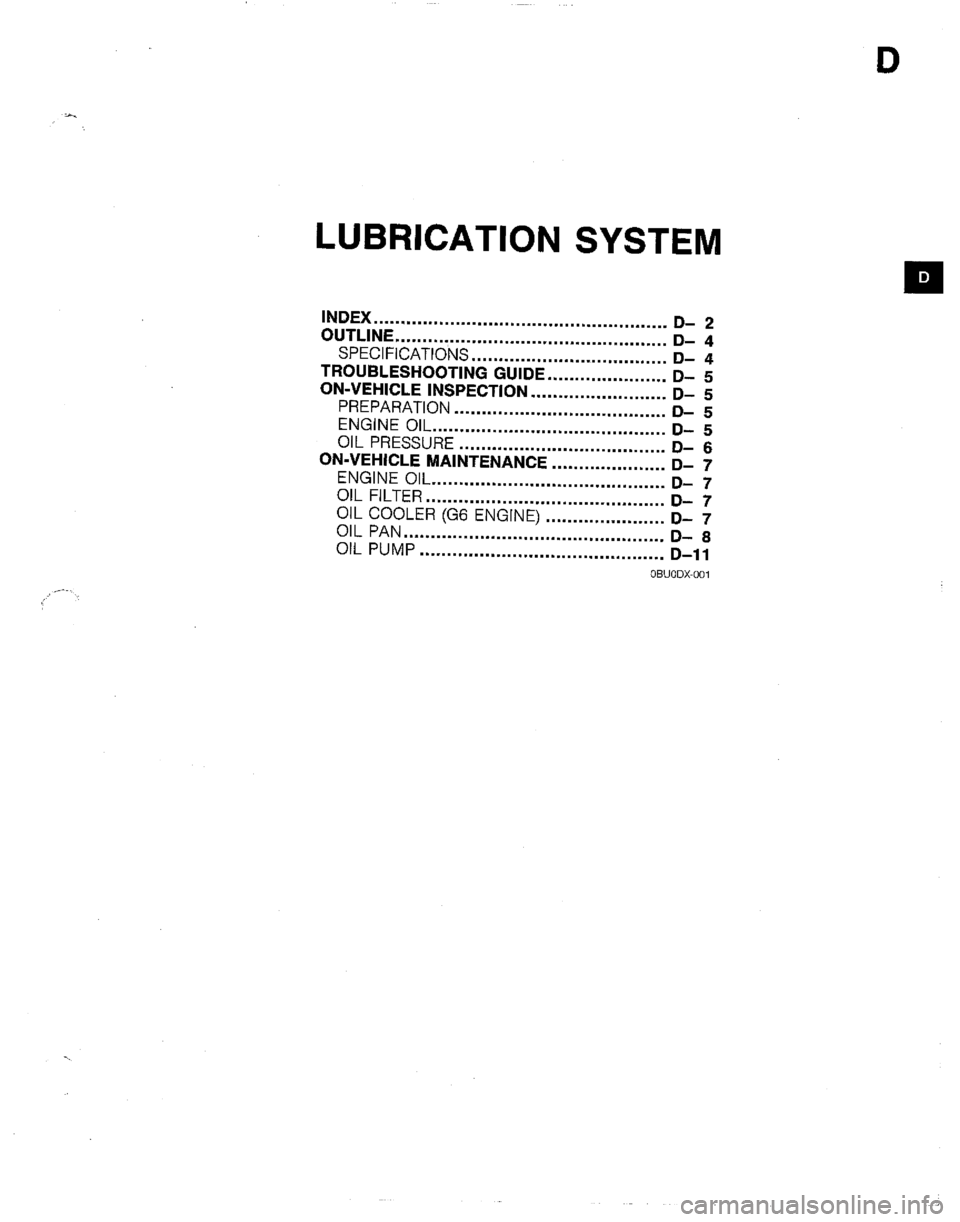 MAZDA B2200 1992  Workshop Manual 