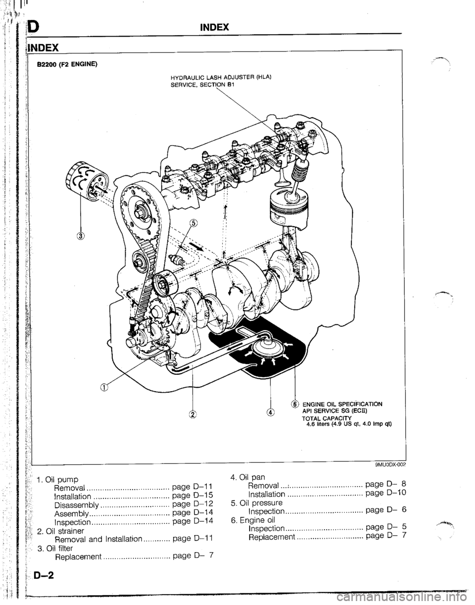 MAZDA B2200 1992  Workshop Manual 