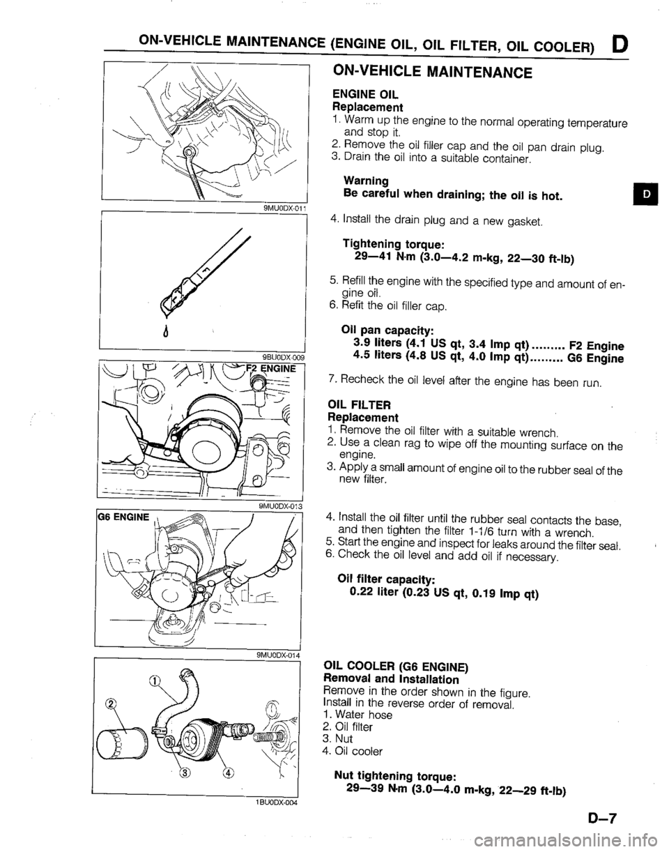 MAZDA B2200 1992  Workshop Manual 