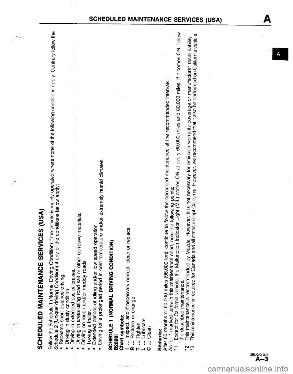 MAZDA B2200 1992  Workshop Manual 