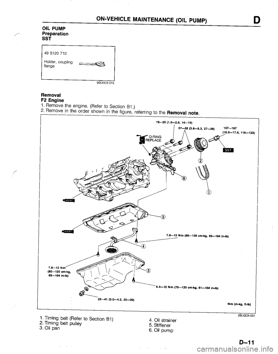 MAZDA B2200 1992  Workshop Manual 