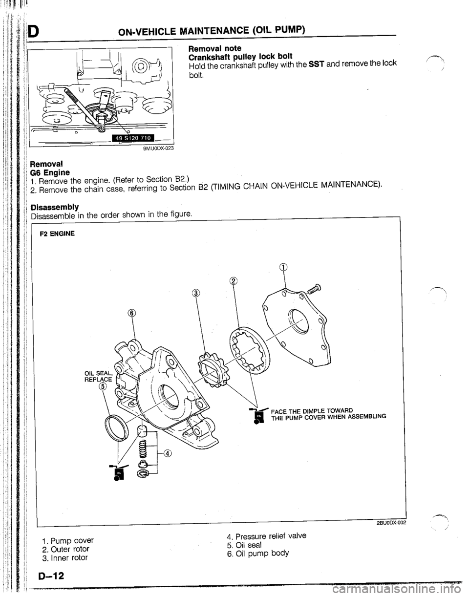 MAZDA B2200 1992  Workshop Manual 