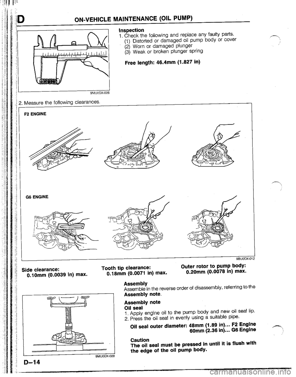 MAZDA B2200 1992  Workshop Manual 