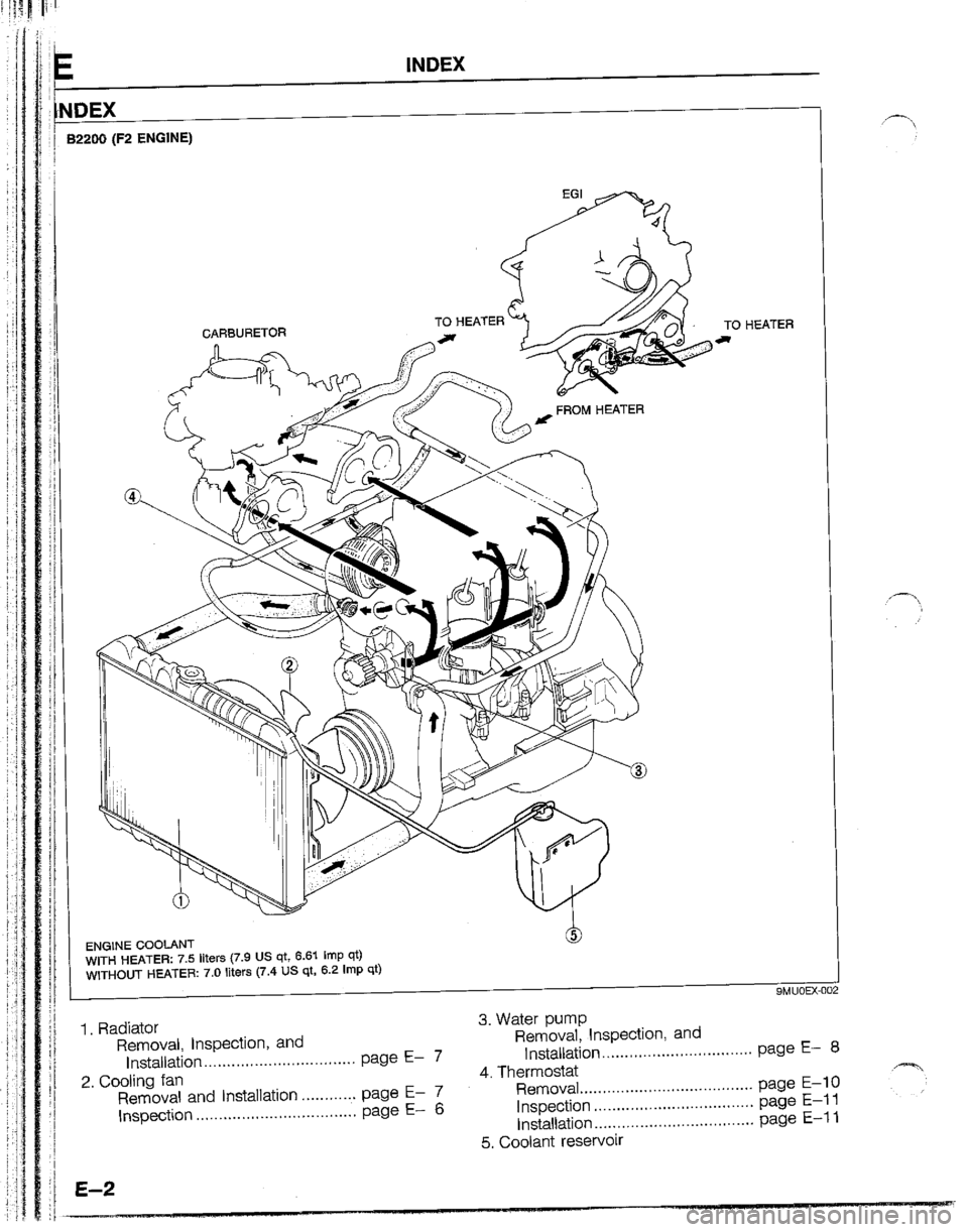 MAZDA B2200 1992  Workshop Manual 
