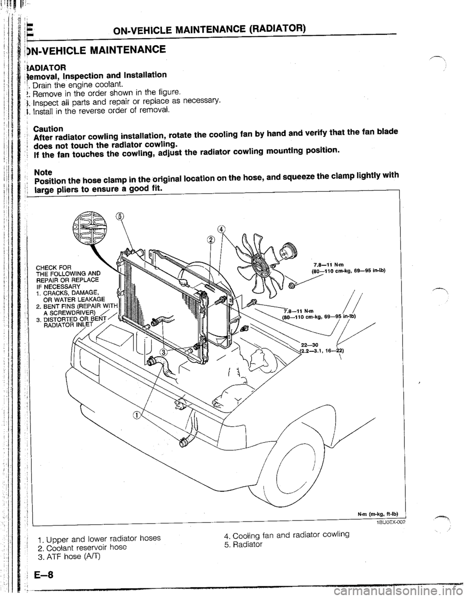 MAZDA B2200 1992  Workshop Manual 