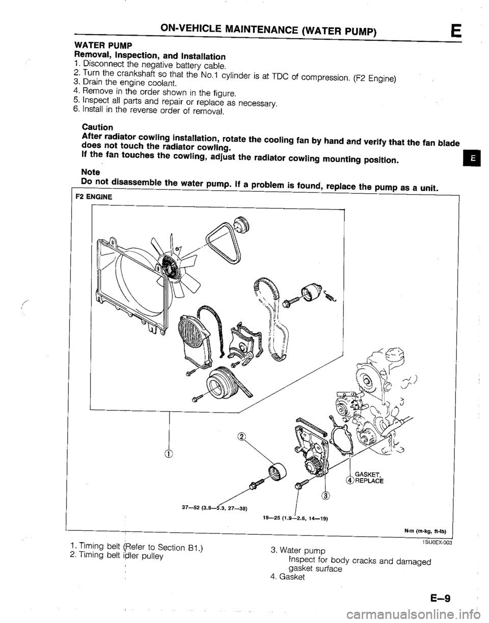 MAZDA B2200 1992  Workshop Manual 