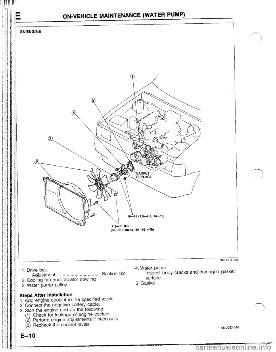 MAZDA B2200 1992  Workshop Manual 