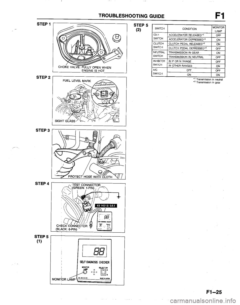 MAZDA B2200 1992  Workshop Manual 