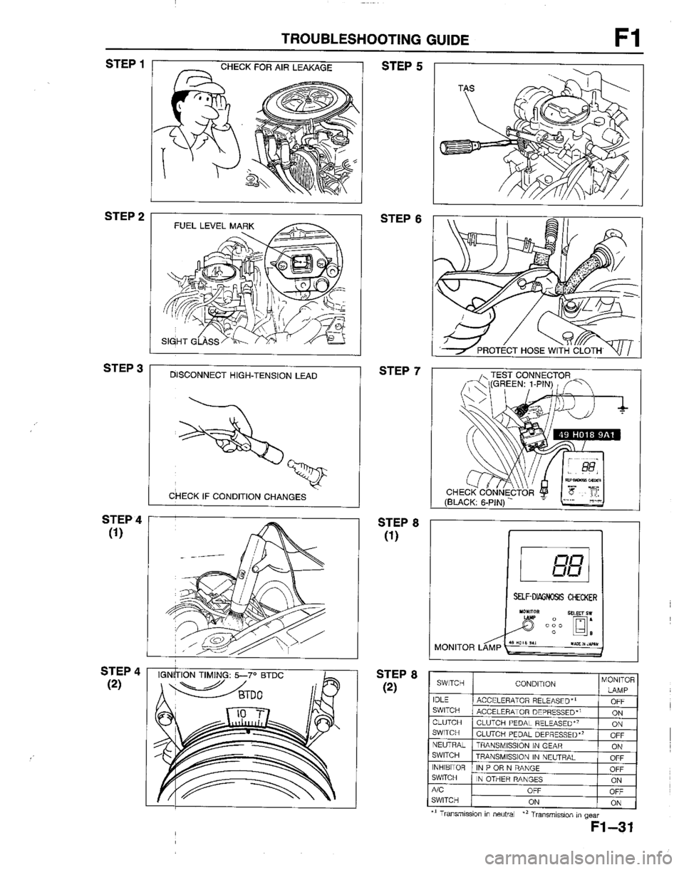 MAZDA B2200 1992  Workshop Manual 