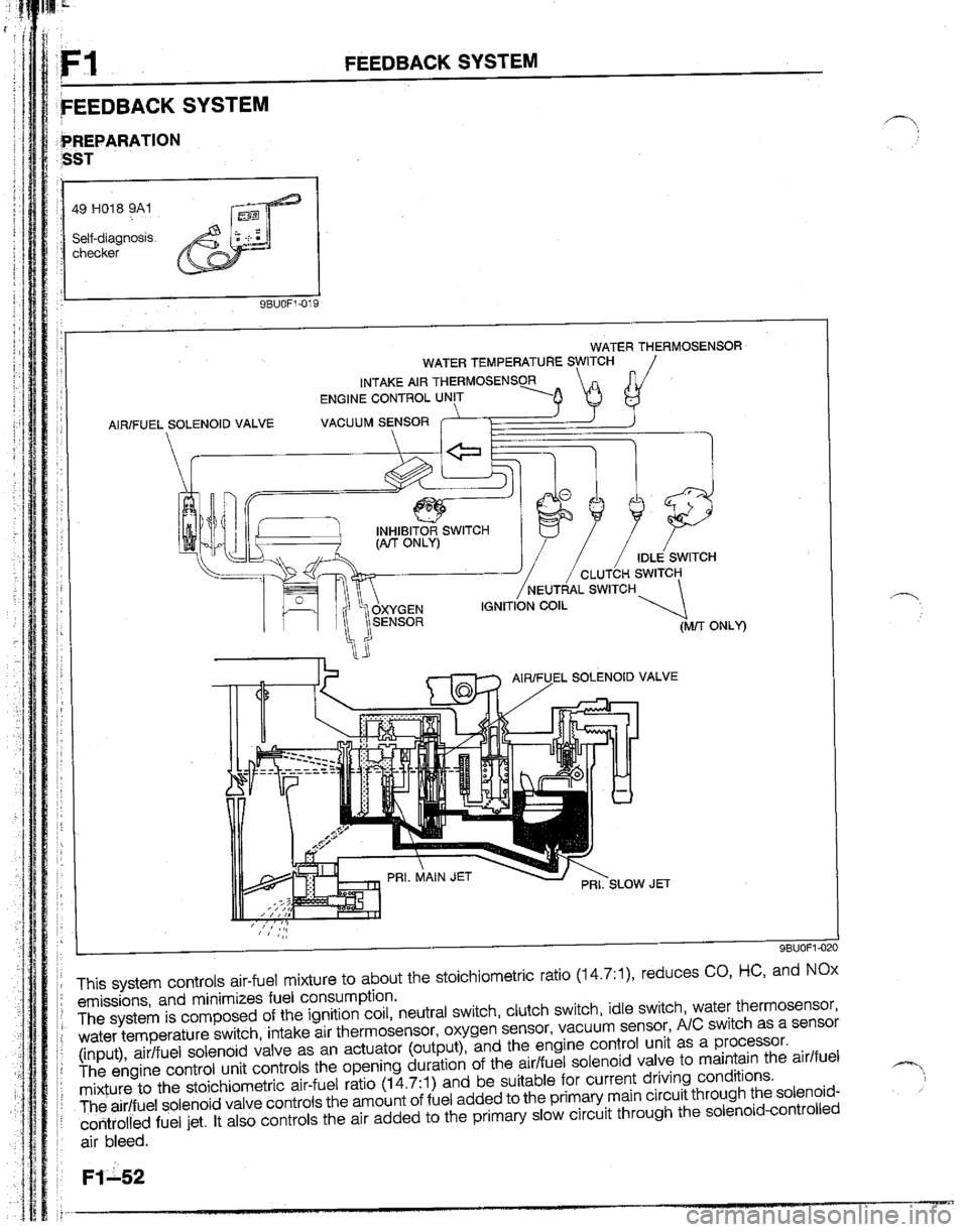 MAZDA B2200 1992  Workshop Manual 