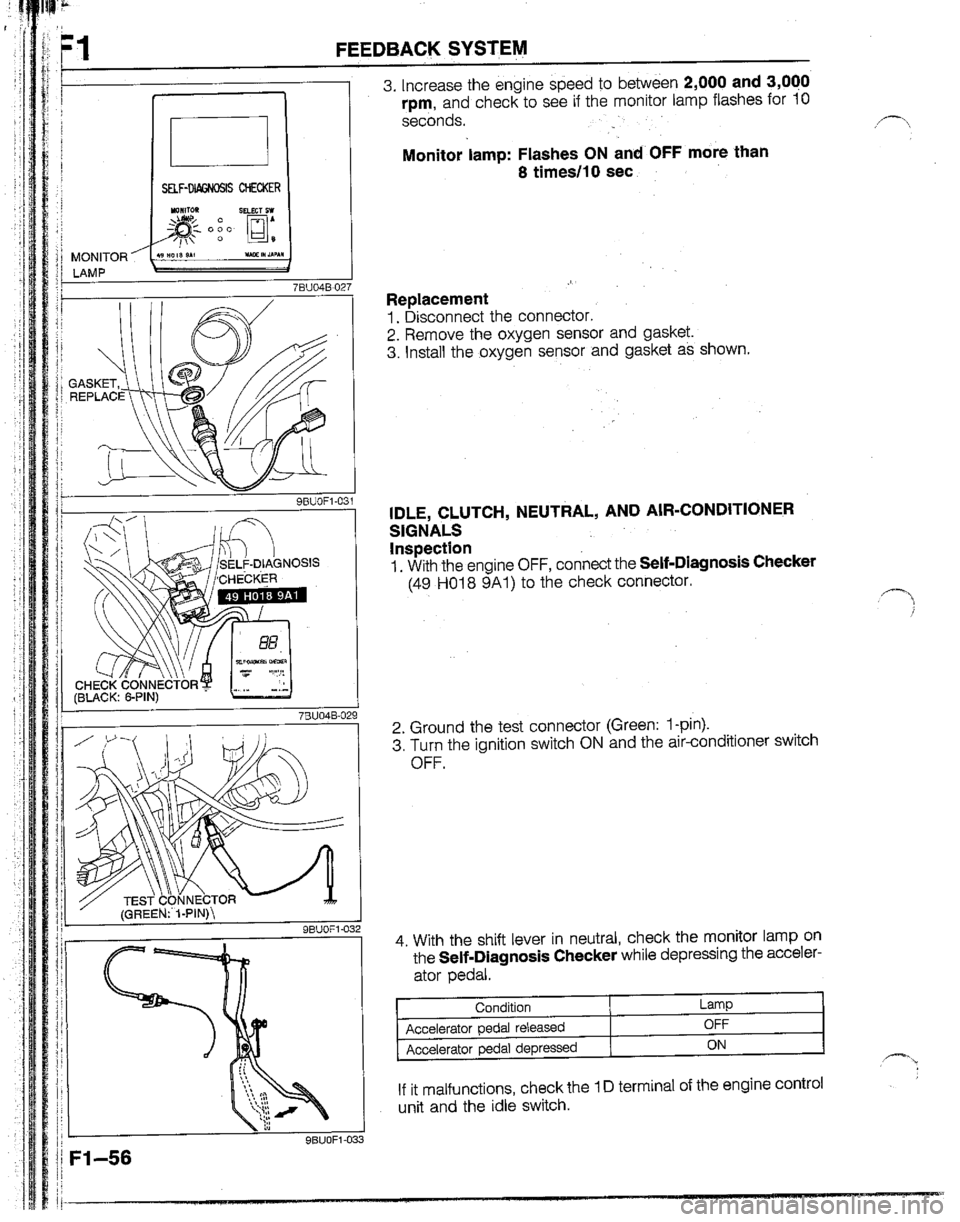 MAZDA B2200 1992  Workshop Manual 