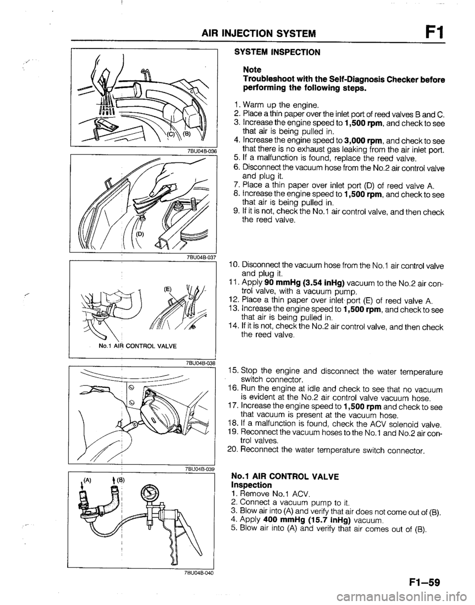 MAZDA B2200 1992  Workshop Manual 