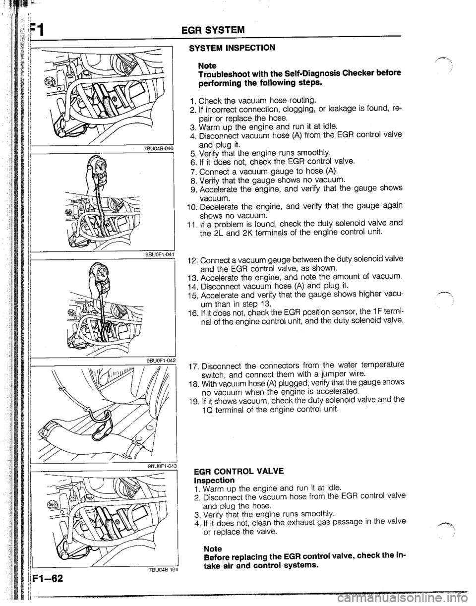 MAZDA B2200 1992  Workshop Manual 