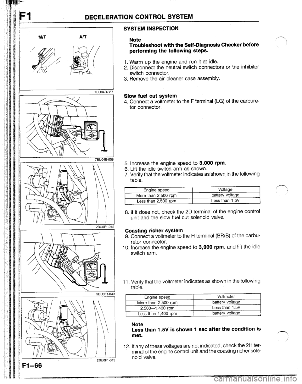 MAZDA B2200 1992  Workshop Manual 