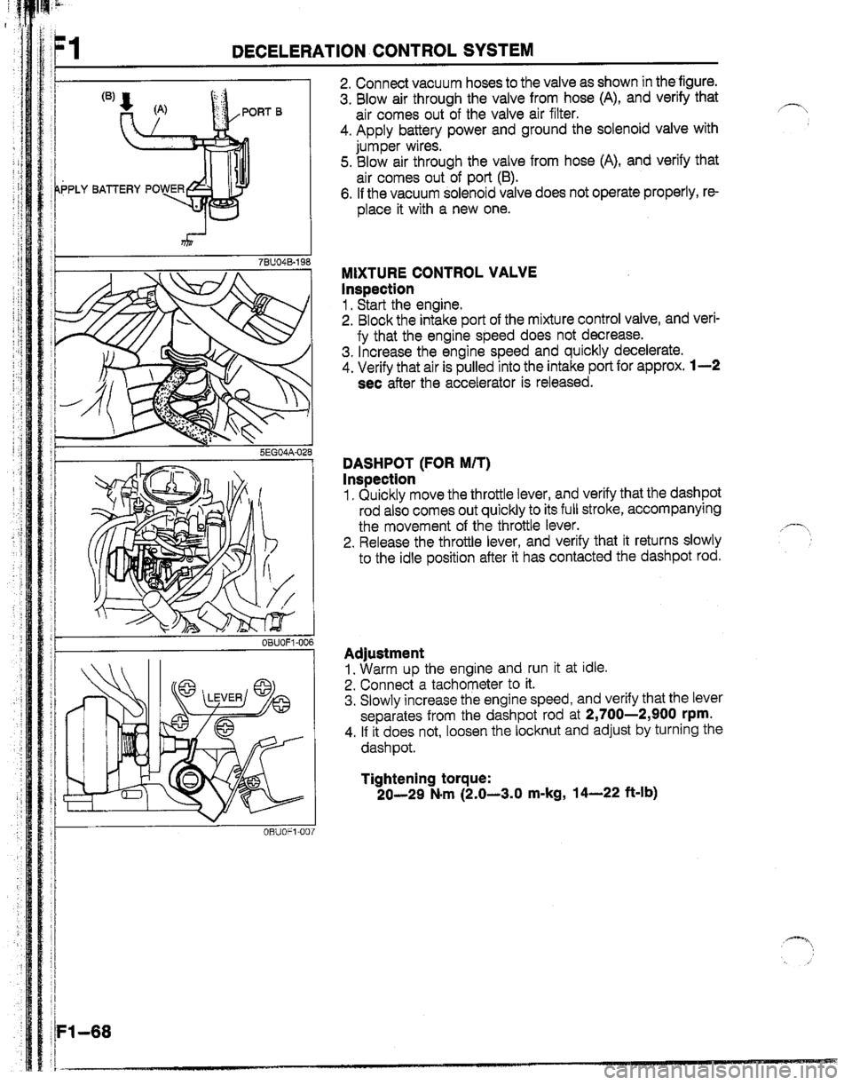MAZDA B2200 1992  Workshop Manual 