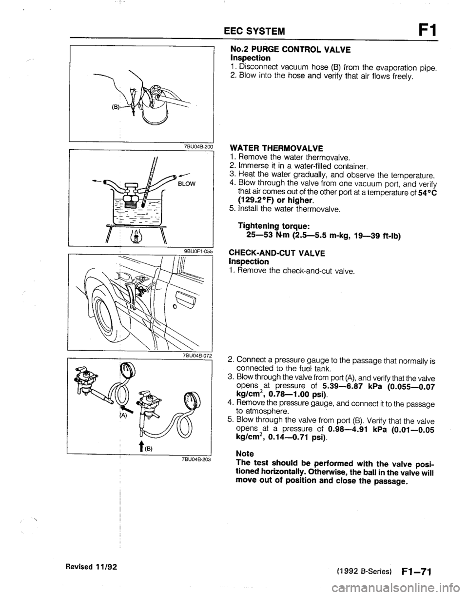 MAZDA B2200 1992  Workshop Manual 