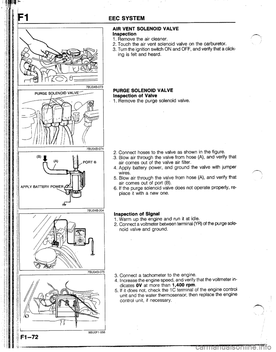 MAZDA B2200 1992  Workshop Manual 