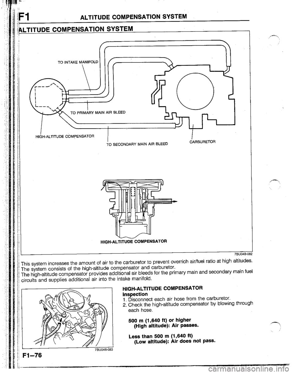 MAZDA B2200 1992  Workshop Manual 