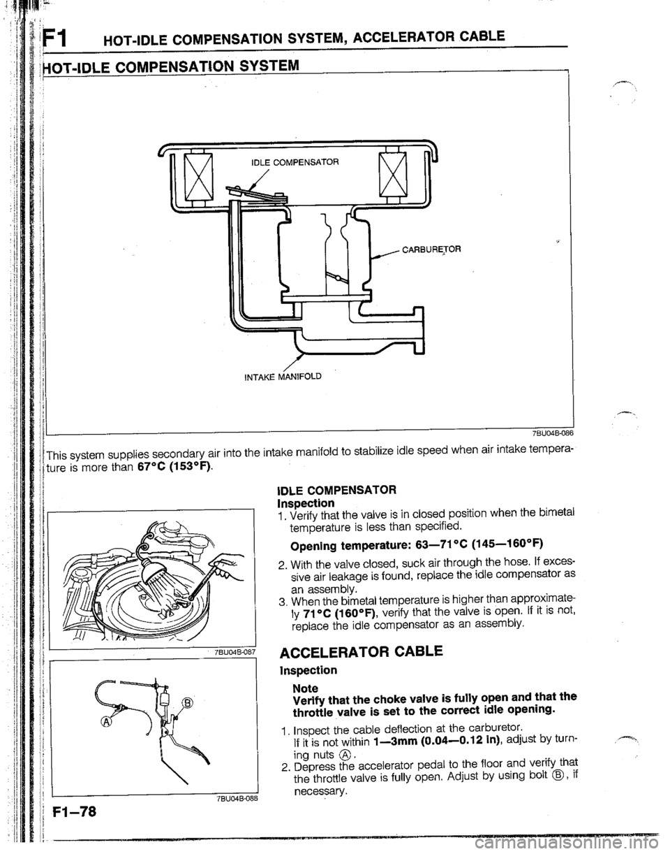MAZDA B2200 1992  Workshop Manual 