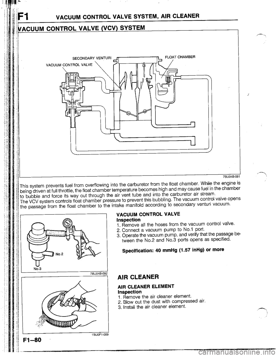 MAZDA B2200 1992  Workshop Manual 