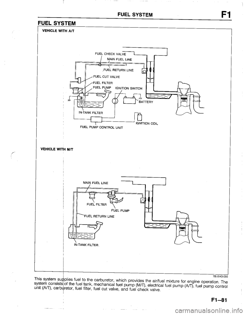 MAZDA B2200 1992  Workshop Manual 