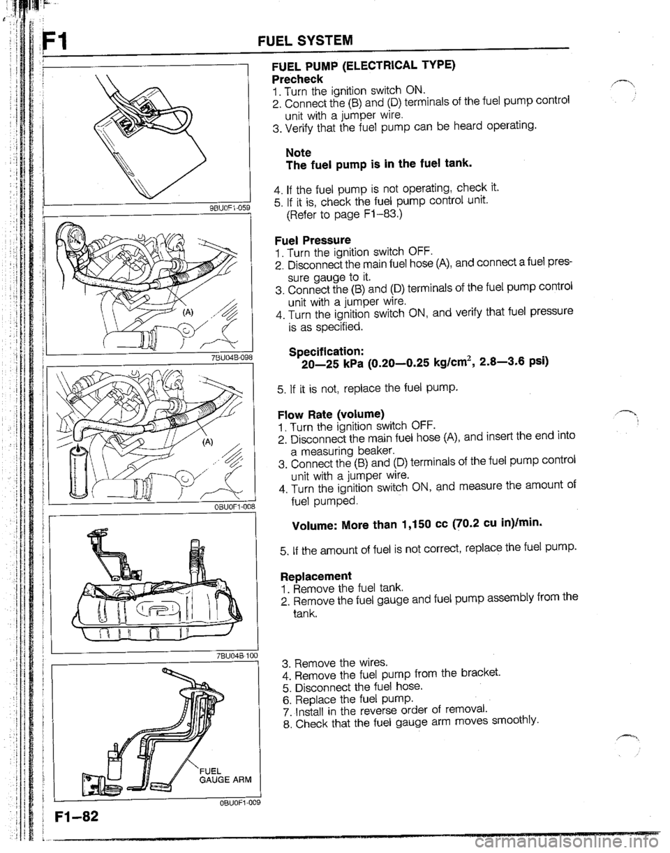 MAZDA B2200 1992  Workshop Manual 