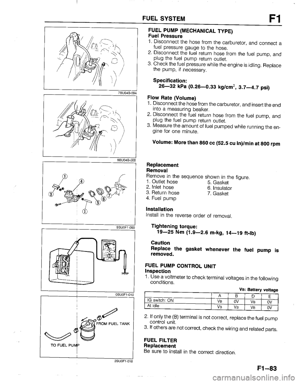 MAZDA B2200 1992  Workshop Manual 