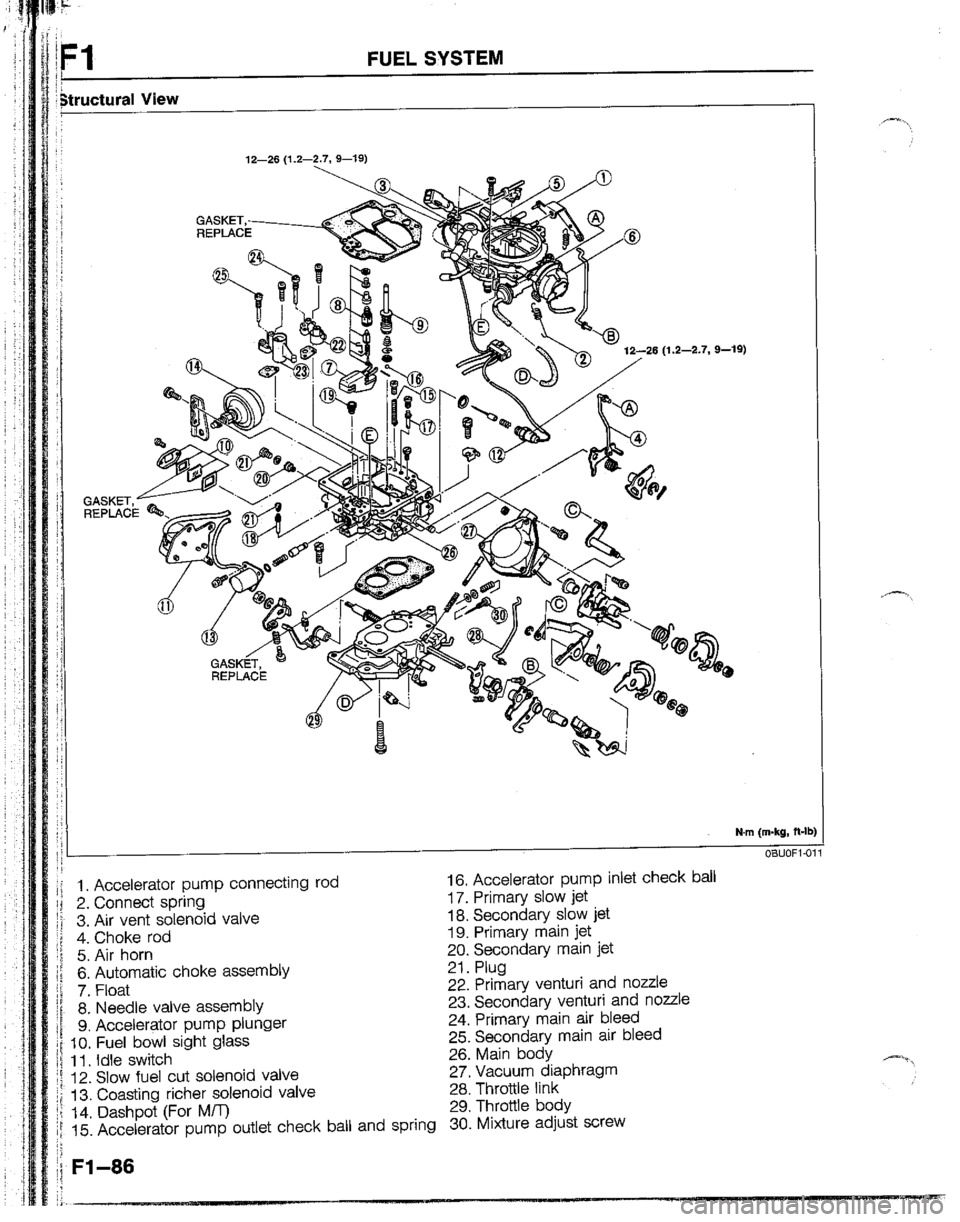MAZDA B2200 1992  Workshop Manual 
