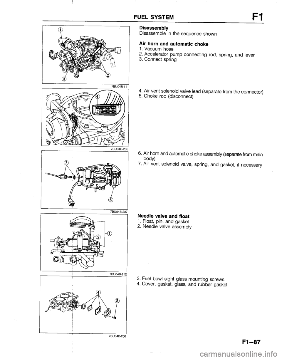 MAZDA B2200 1992  Workshop Manual 
