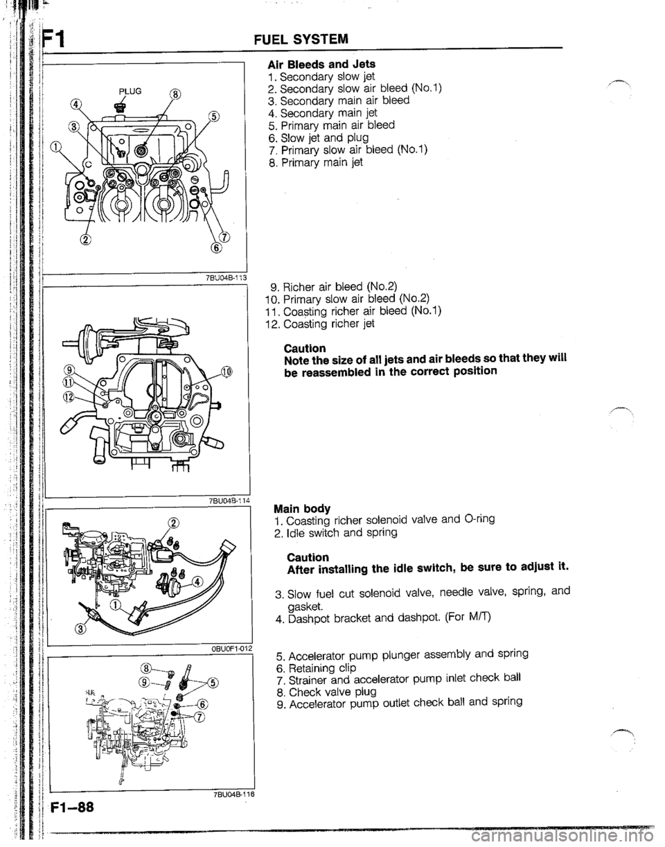 MAZDA B2200 1992  Workshop Manual 