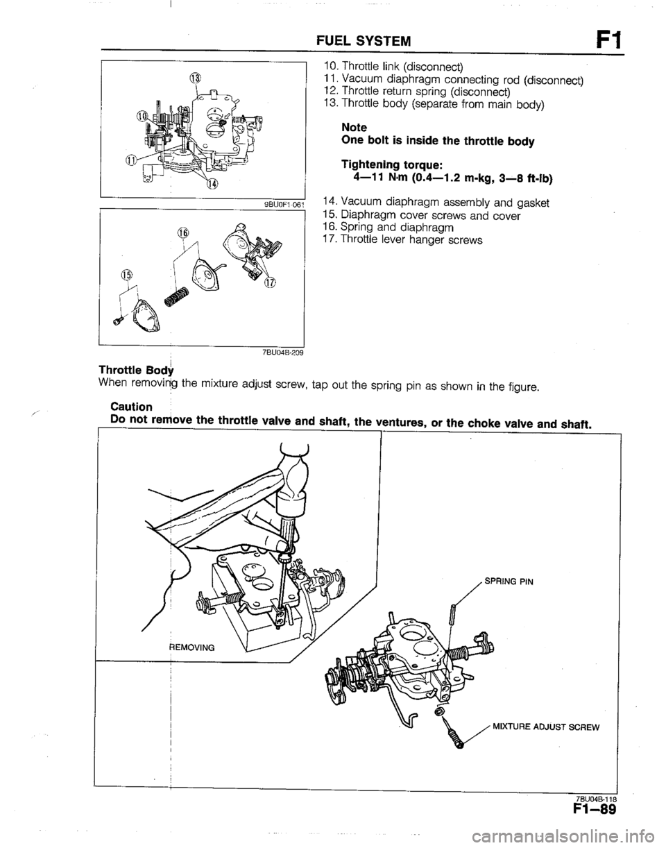 MAZDA B2200 1992  Workshop Manual 
