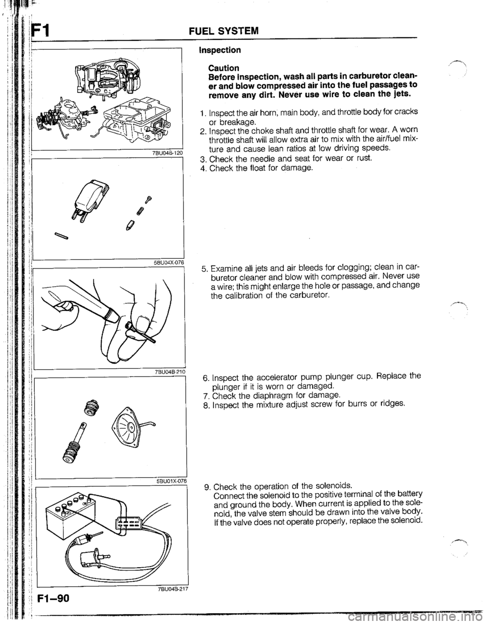 MAZDA B2200 1992  Workshop Manual 