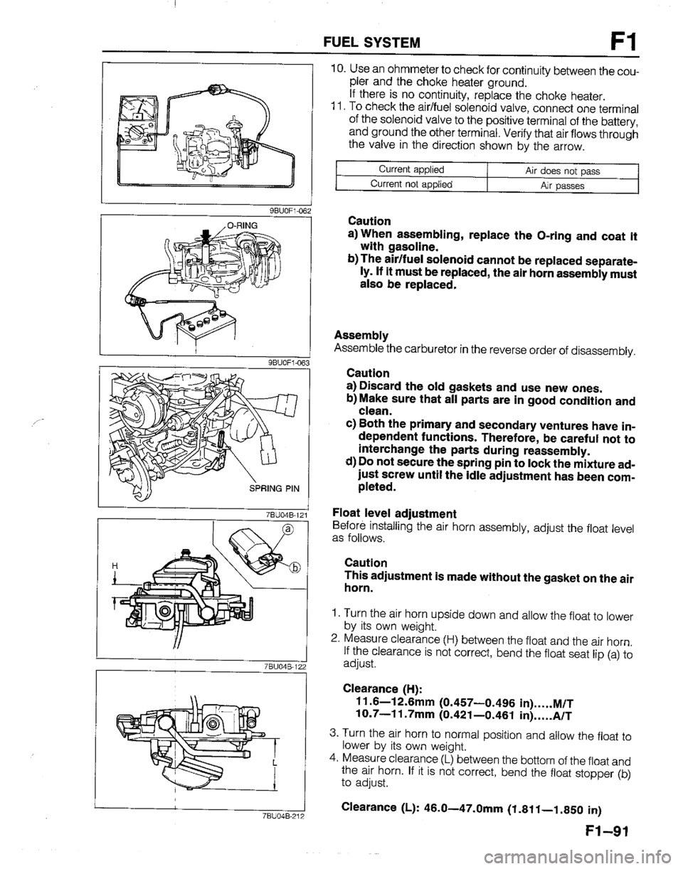 MAZDA B2200 1992  Workshop Manual 