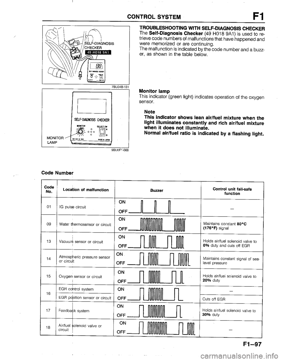 MAZDA B2200 1992  Workshop Manual 