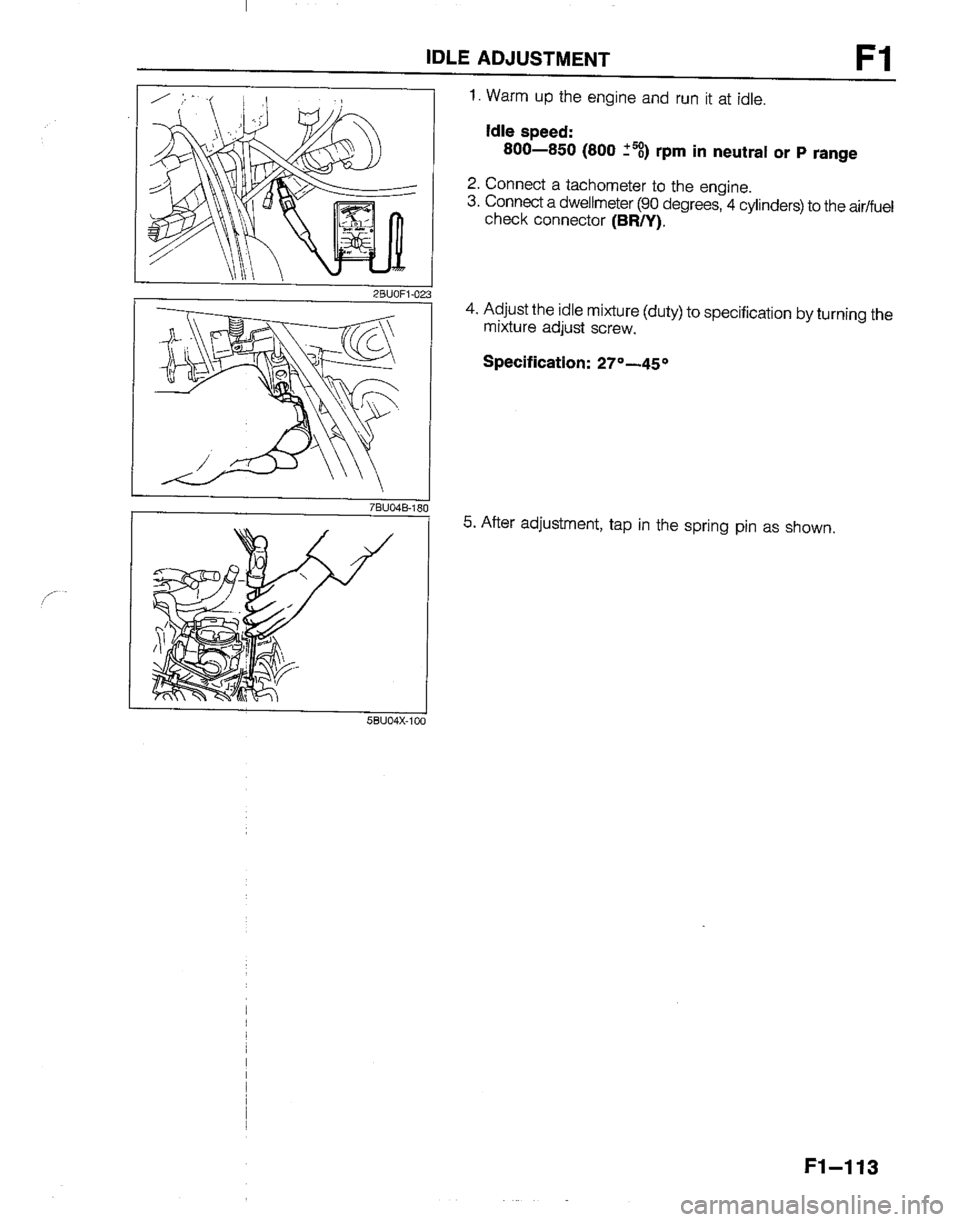 MAZDA B2200 1992  Workshop Manual 