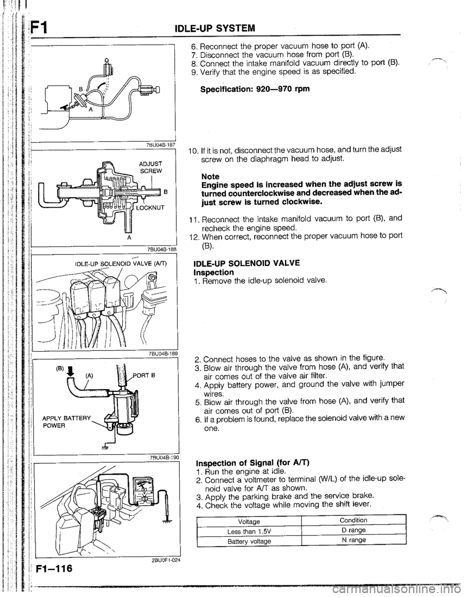 MAZDA B2200 1992  Workshop Manual 