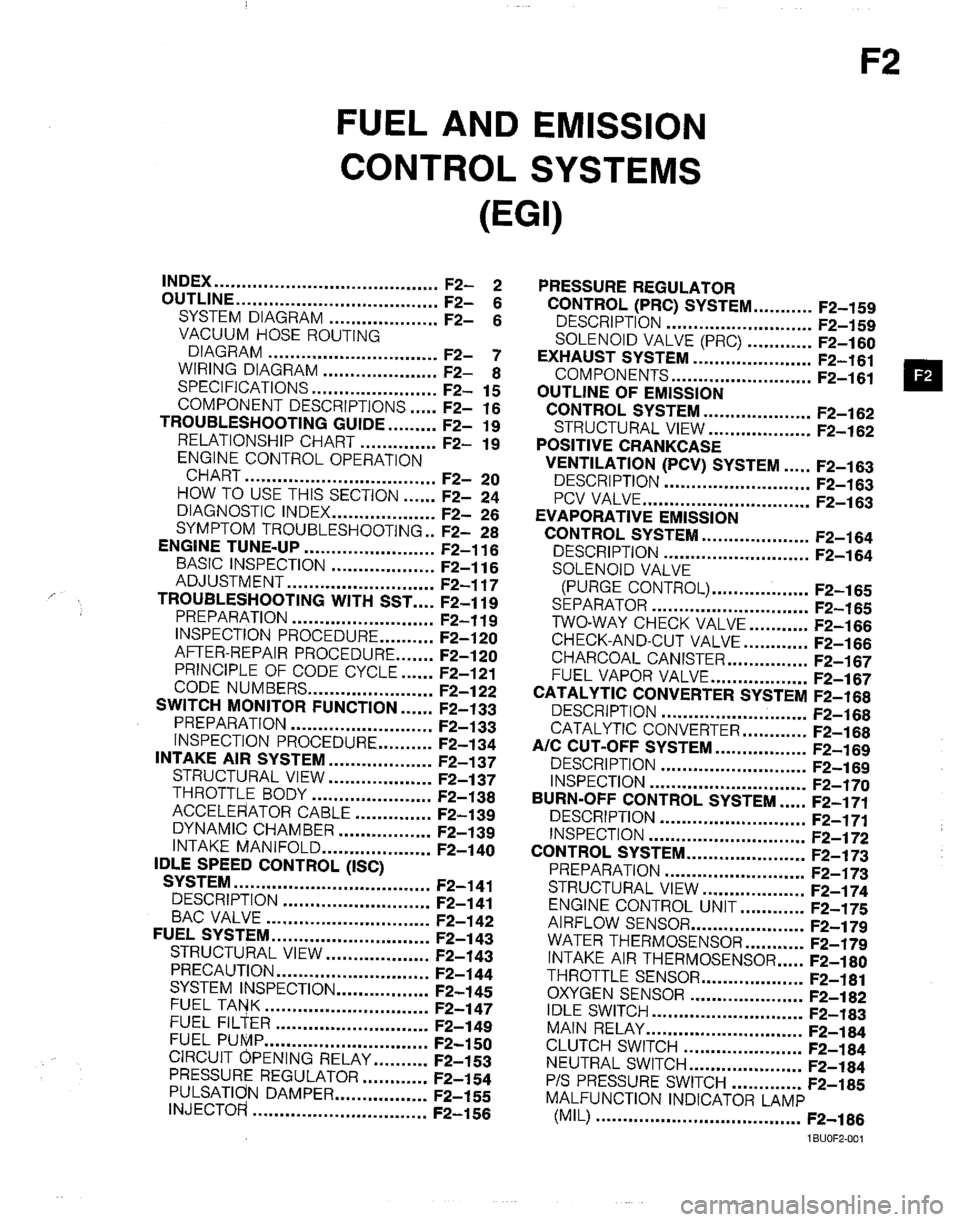 MAZDA B2200 1992  Workshop Manual 