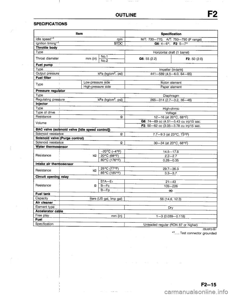 MAZDA B2200 1992  Workshop Manual 